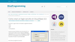 
                            7. Como crear un login sencillo en Visual Basic 6.0 | BlueProgramming