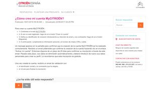 
                            5. ¿Cómo creo mi cuenta MyCITROËN? - Atención al Cliente