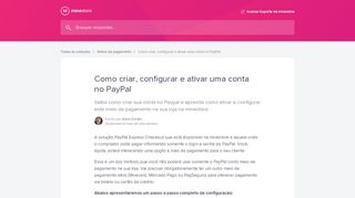
                            8. Como criar, configurar e ativar uma conta no PayPal | Central de Ajuda