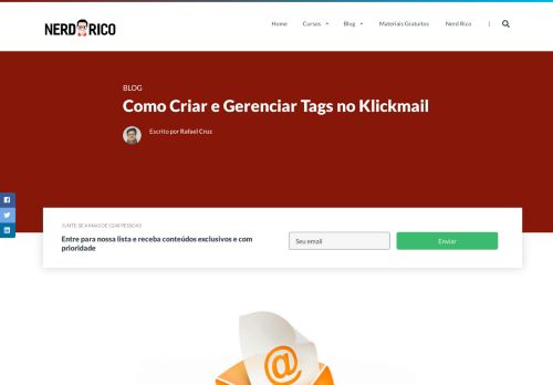 
                            9. Como Criar e Gerenciar Tags no Klickmail - Nerd Rico