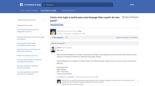 
                            2. Como criar login e senha para uma fanpage feita a partir do meu perfil ...