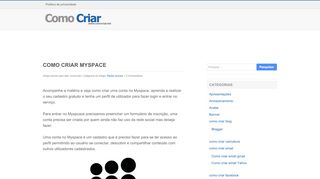 
                            3. Como criar myspace | COMO CRIAR