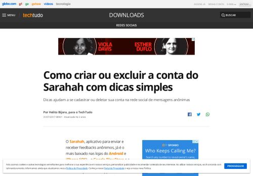 
                            4. Como criar ou excluir a conta do Sarahah com dicas simples | Redes ...