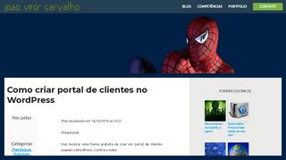 
                            7. Como criar portal de clientes no WordPress | João Vìtor Carvalho