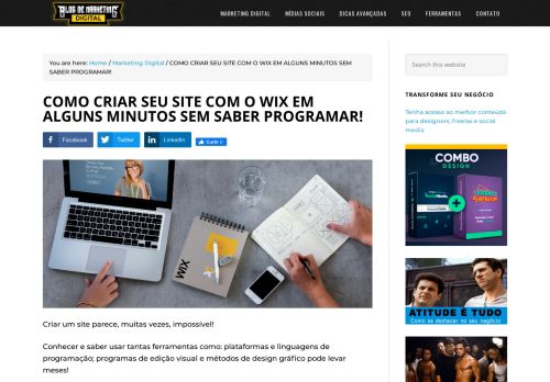 
                            11. como criar seu site com o wix em alguns minutos sem saber programar!