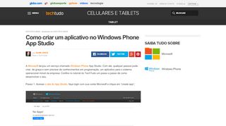 
                            7. Como criar um aplicativo no Windows Phone App Studio | Dicas e ...