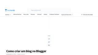 
                            12. Como criar um blog no Blogger - TecMundo