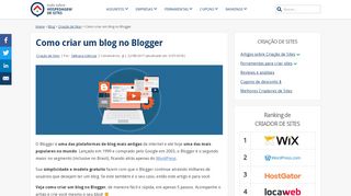 
                            10. Como criar um blog no Blogger - Tudo sobre Hospedagem de Sites