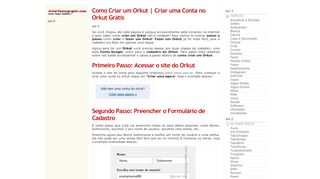 
                            12. Como Criar um Orkut | Criar uma Conta no Orkut Grátis