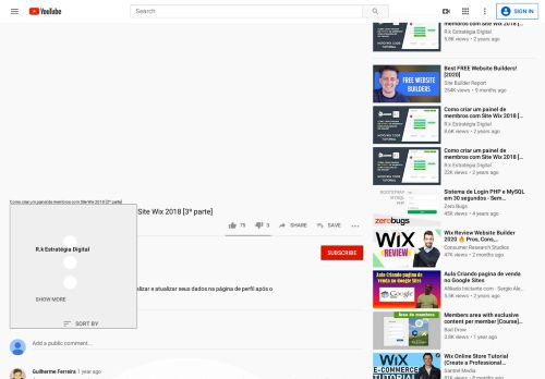 
                            5. Como criar um painel de membros com Site Wix 2018 [3º parte ...