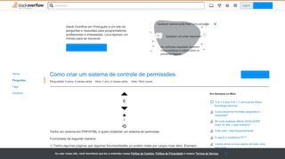 
                            8. Como criar um sistema de controle de permissões - Stack Overflow ...