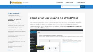 
                            12. Como criar um usuário no WordPress – Suporte HostGator