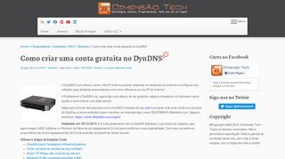 
                            8. Como criar uma conta gratuita no DynDNS - Dimensão Tech