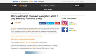 
                            8. Como criar uma conta no Instagram; saiba o que é e como funciona a ...