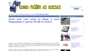 
                            2. Como criar uma conta no Mega, o novo Megaupload, e ganhar 50 GB ...