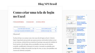 
                            2. Como criar uma tela de login no Excel