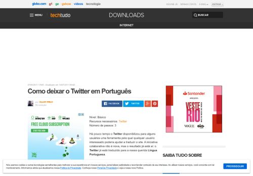 
                            5. Como deixar o Twitter em Português | Dicas e Tutoriais | TechTudo