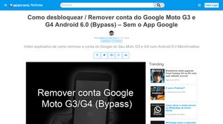 
                            12. Como desbloquear / Remover conta do Google Moto G3 e G4 Android ...