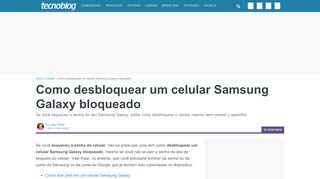 
                            13. Como desbloquear um celular Samsung Galaxy bloqueado – Tecnoblog