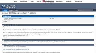 
                            11. Como deslogar do gmail / google - Hardware.com.br