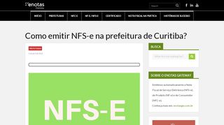 
                            12. Como emitir Nota Fiscal de Serviço (NFS-e) em Curitiba