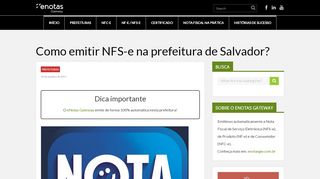 
                            5. Como emitir Nota Fiscal de Serviço (NFS-e) em Salvador?