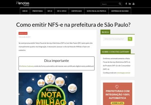 
                            7. Como emitir Nota Fiscal de Serviço (NFS-e) em São Paulo?