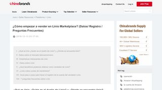 
                            12. ¿Cómo empezar a vender en Linio Marketplace? (Datos/ Registro ...