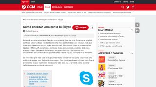 
                            9. Como encerrar uma conta do Skype - CCM