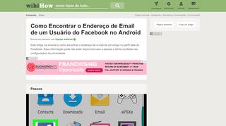 
                            10. Como Encontrar o Endereço de Email de um Usuário do Facebook no ...