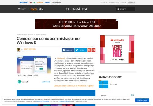 
                            1. Como entrar como administrador no Windows 8 | Dicas e Tutoriais ...