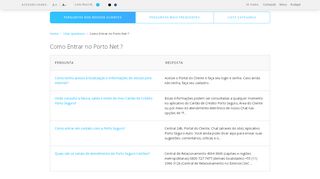 
                            2. Como Entrar no Porto Net ? - Perguntas mais frequentes - Porto Seguro