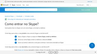 
                            4. Como entrar no Skype? | Suporte do Skype - Skype Support