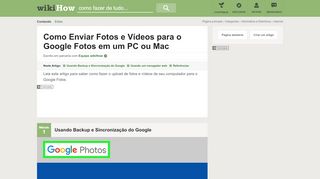 
                            11. Como Enviar Fotos e Vídeos para o Google Fotos em um PC ou Mac