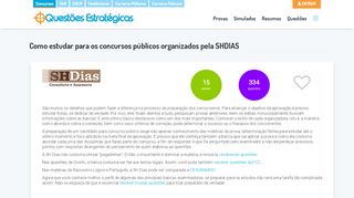 
                            13. Como estudar para os concursos públicos organizados pela SHDIAS ...