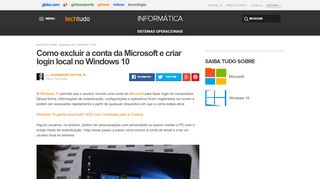 
                            13. Como excluir a conta da Microsoft e criar login local no Windows 10 ...