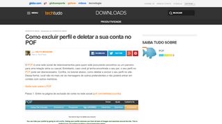 
                            13. Como excluir perfil e deletar a sua conta no POF | Dicas e Tutoriais ...