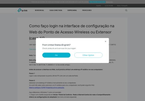 
                            4. Como faço login na interface de configuração na Web do Ponto de ...