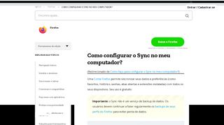 
                            9. Como faço para configurar o Sync no meu computador? | Ajuda do ...