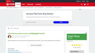 
                            5. Como faço para entrar no meu e-mail [Resolvido] - CCM