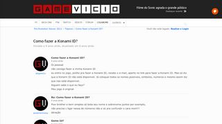 
                            6. Como fazer a Konami ID? - GameVicio