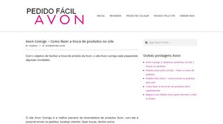 
                            10. Como fazer a troca de produtos no site da Avon Comigo | Pedido Fácil ...