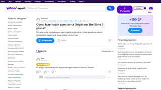 
                            2. Como fazer login com conta Origin no The Sims 3 pirata? | Yahoo ...