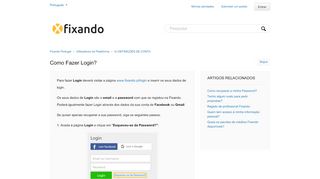 
                            4. Como fazer Login? – Fixando Portugal