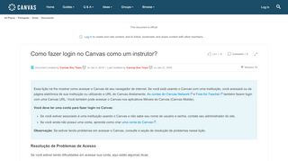 
                            4. Como fazer login no Canvas como um instrutor? | Canvas LMS ...