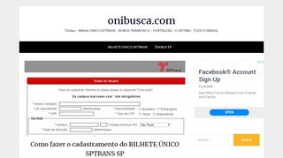 
                            9. Como fazer o cadastramento do BILHETE ÚNICO SPTRANS SP ...