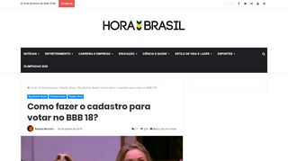 
                            7. Como fazer o cadastro para votar no BBB 18? | HORA BRASIL