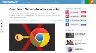 
                            12. Como fazer o Chrome não salvar suas senhas - Oficina da Net