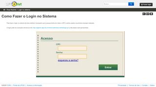 
                            12. Como Fazer o Login no Sistema - Ajuda - Artigo - UFGD