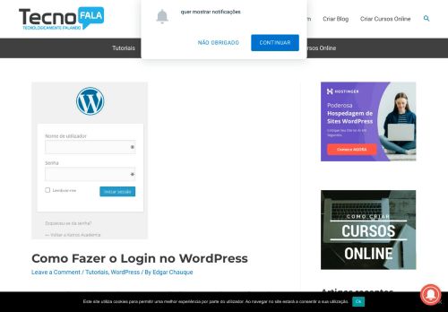 
                            3. Como Fazer o Login no WordPress | WPIniciante - TecnoFala